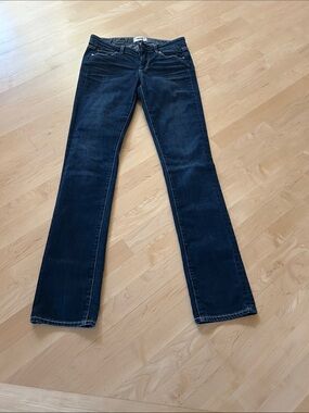 PAIGE Dark Blue Skyline Straight Jeans